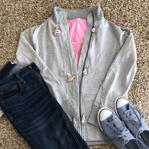 Old Navy Gray Sweatshirt Jacket Small